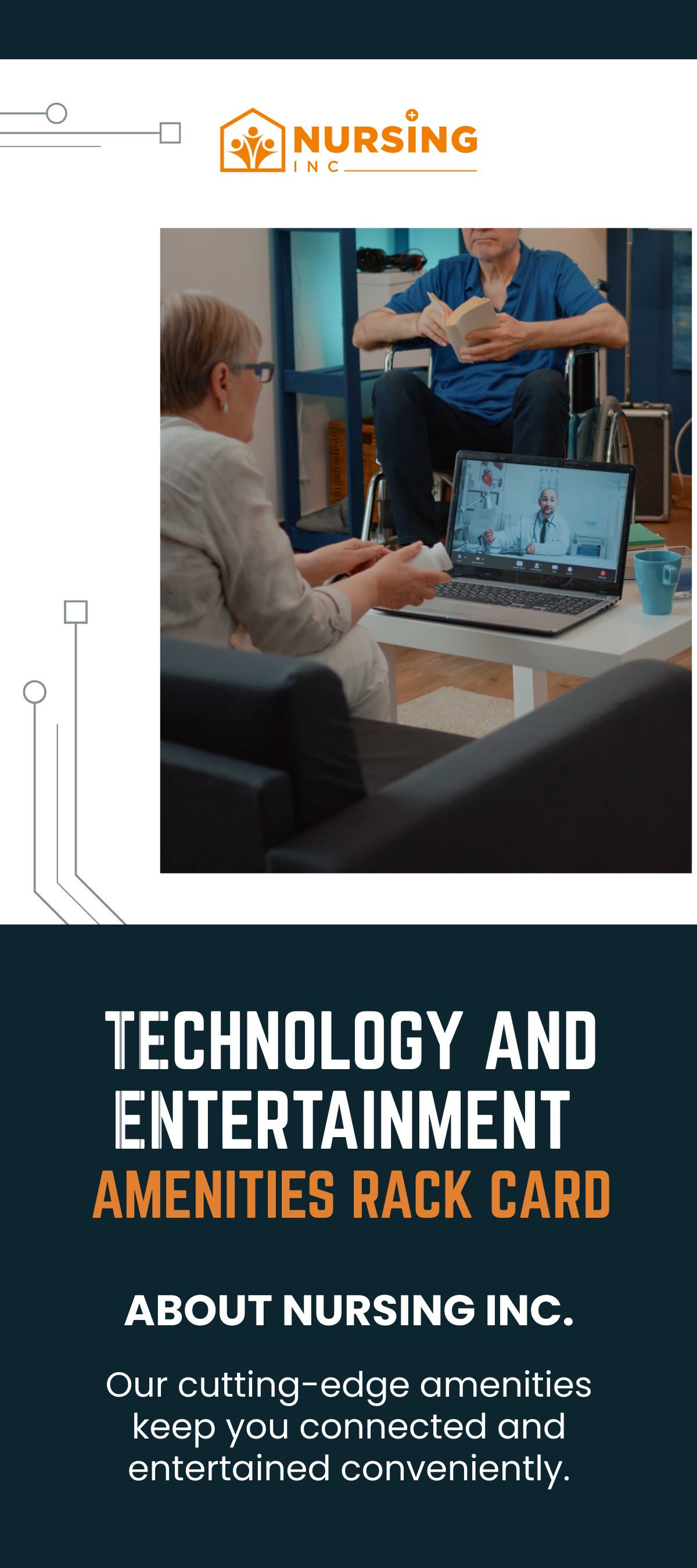 Technology and Entertainment Amenities Rack Card Template