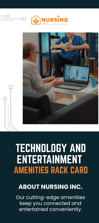Free Technology and Entertainment Amenities Rack Card Template to Edit Online