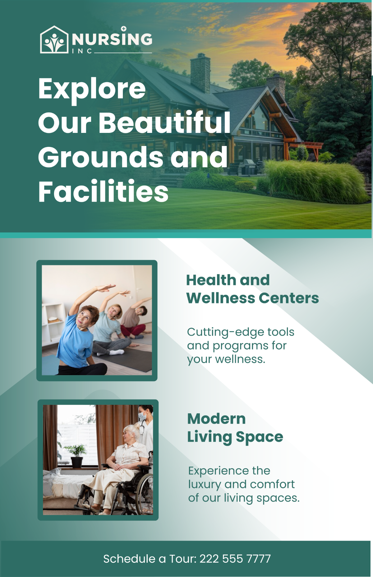 Explore Our Beautiful Grounds and Facilities Flyer Template