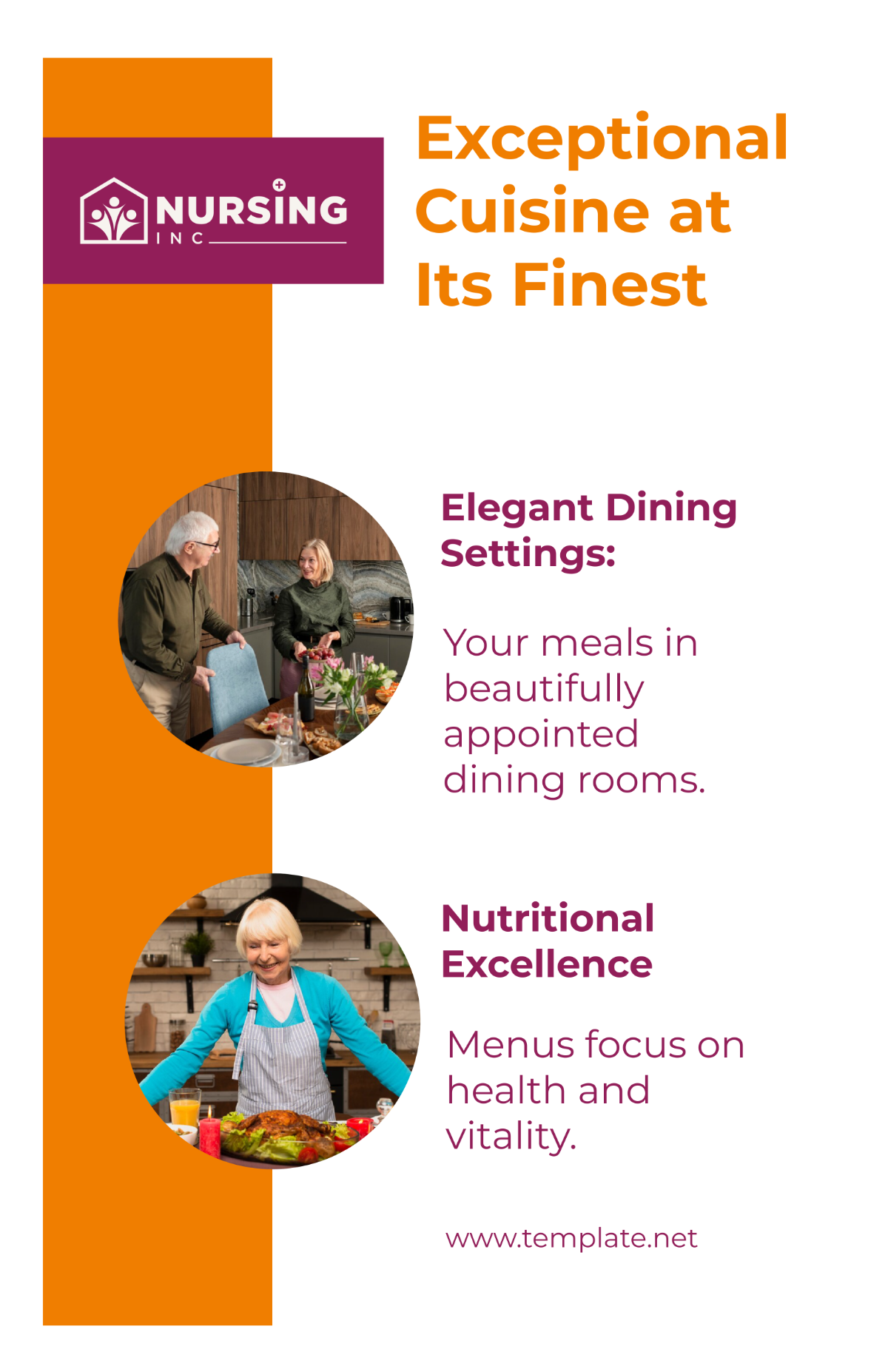 Gourmet Dining for Our Residents Flyer