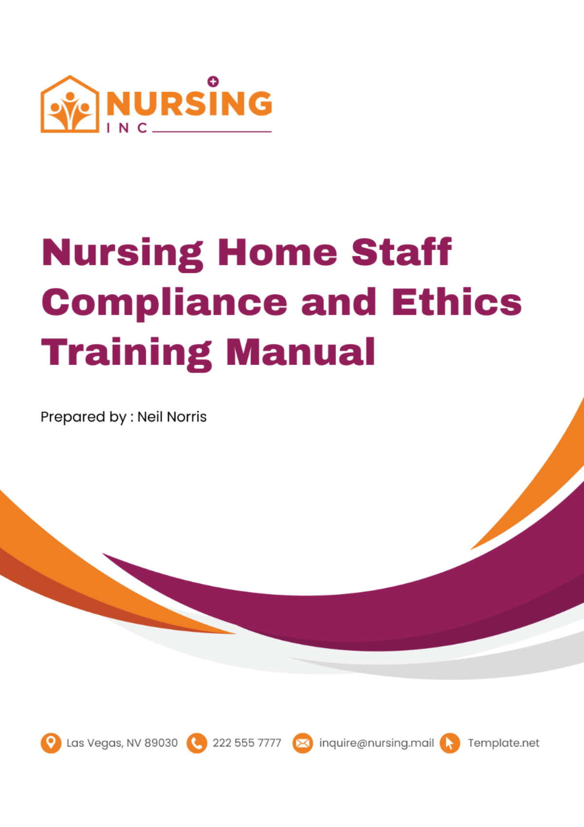Free Nursing Home Staff Compliance and Ethics Training Manual Template