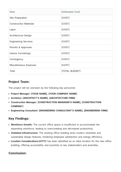 Free Project Summary for Bank Loan Proposal Template to Edit Online