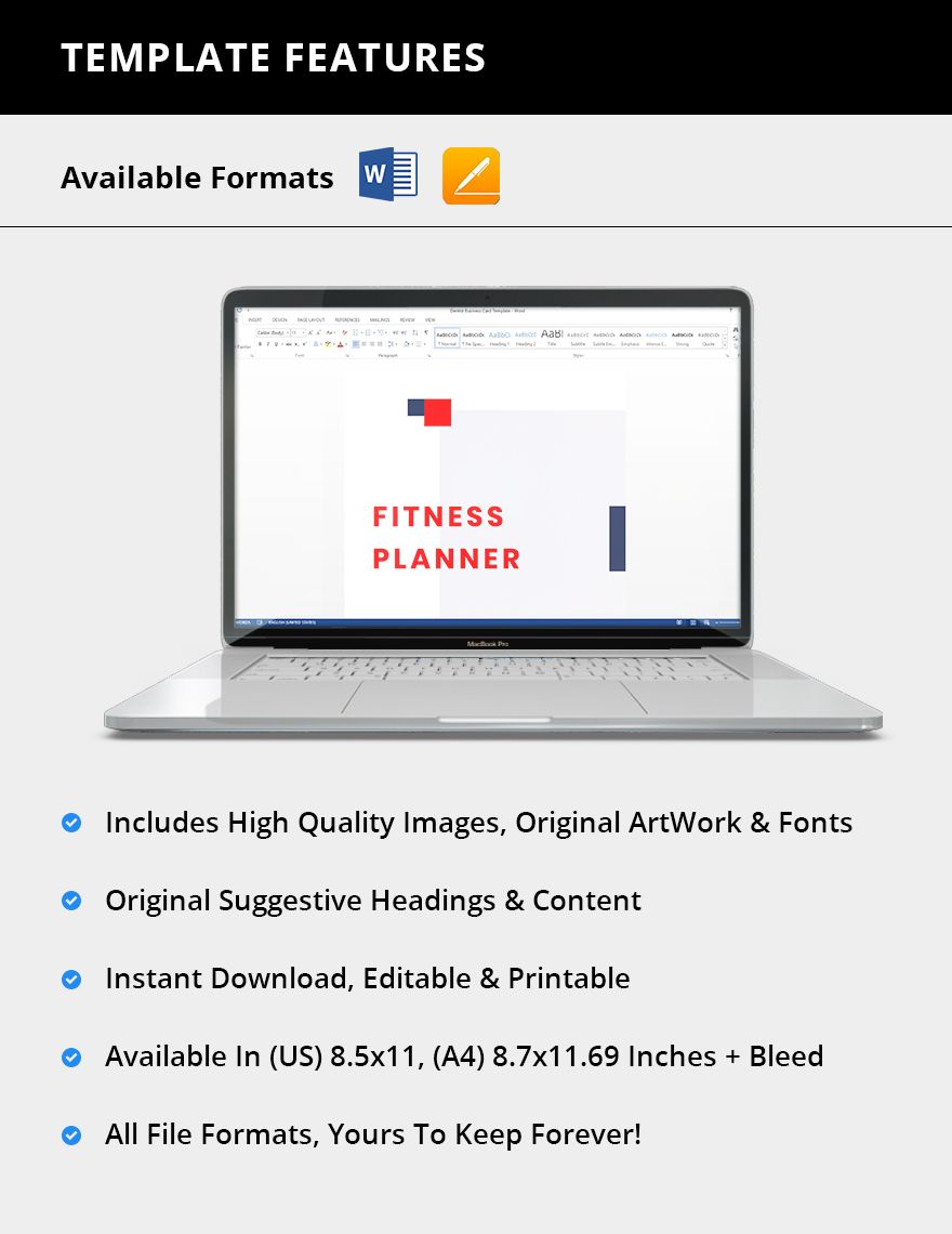 Weekly Fitness Planner Template