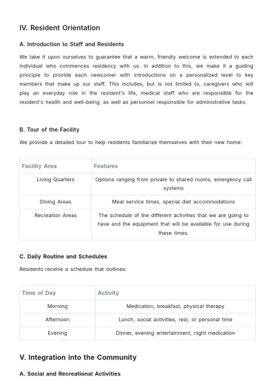 Free Nursing Home Resident Admission Process Guide Template to Edit Online