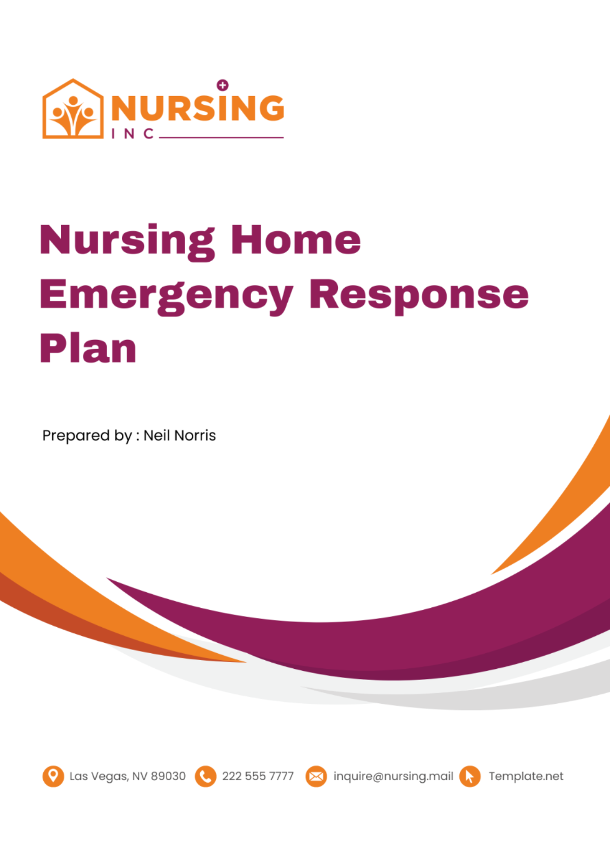 Nursing Home Emergency Response Plan Template