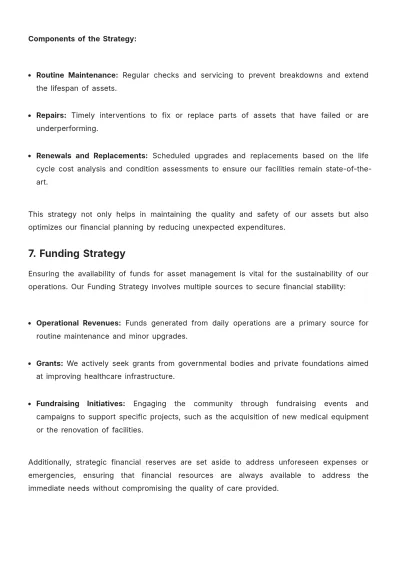Free Nursing Home Asset Management Plan Template to Edit Online