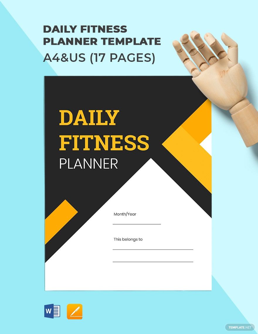 Daily Fitness Planner Template in Word, Pages - Download | Template.net