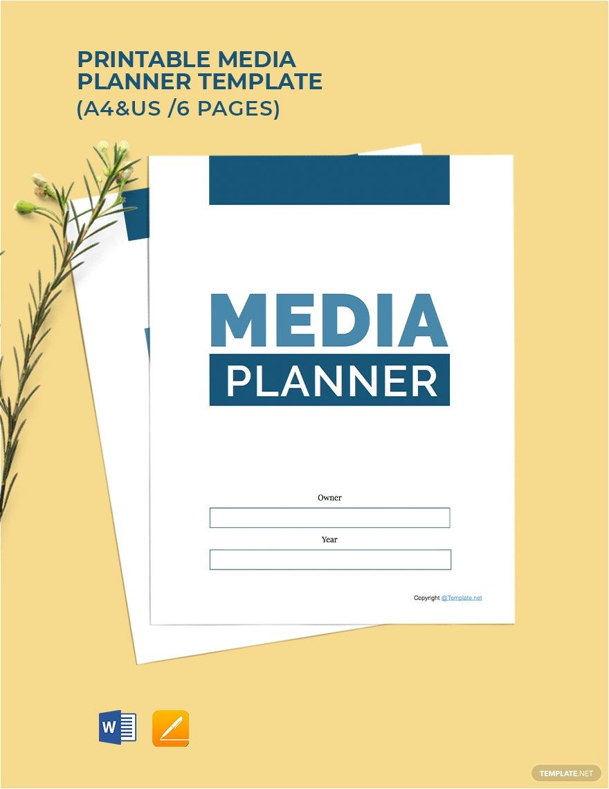 Printable Media Planner Template