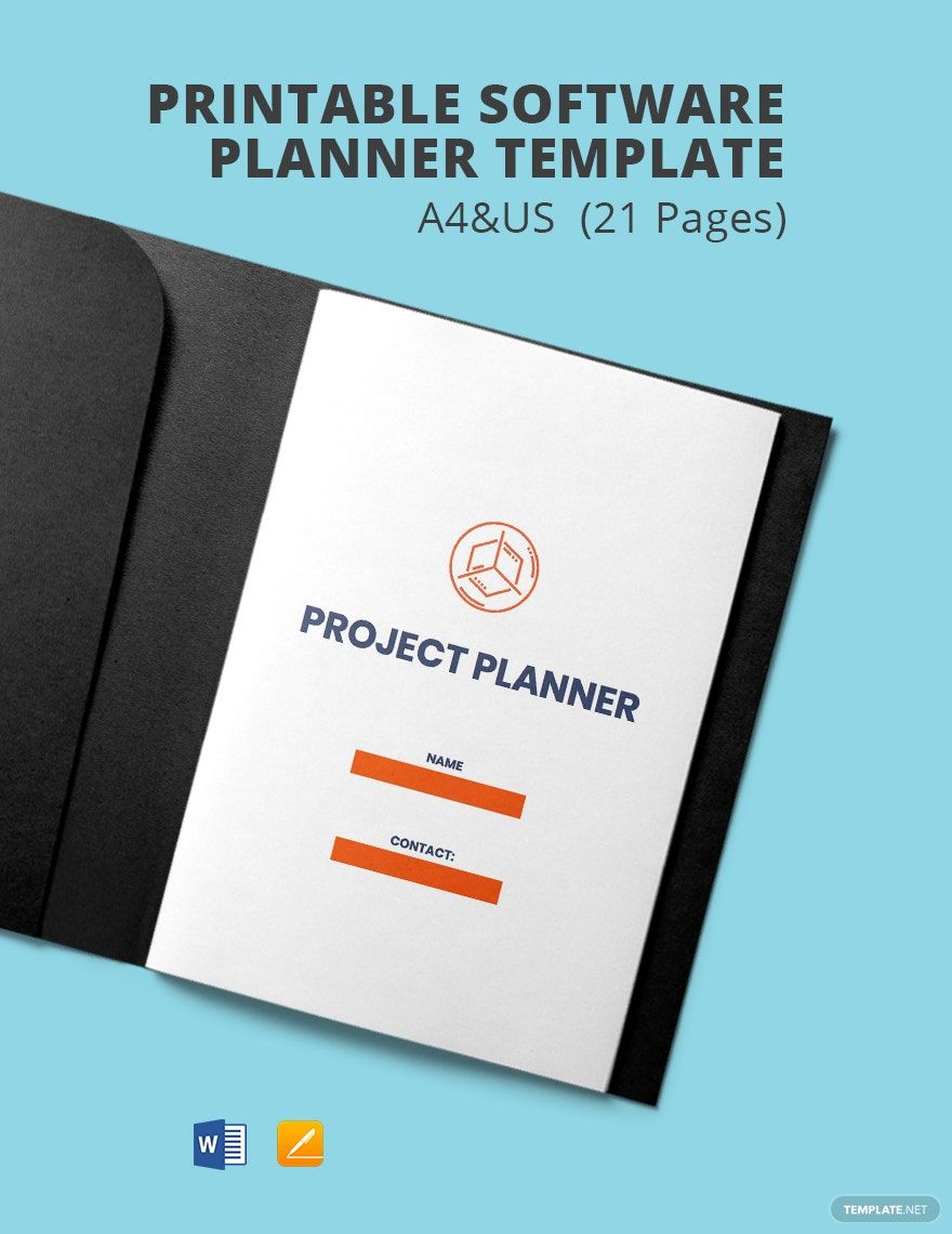 Free Printable Software Planner Template