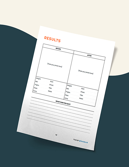 Printable Training Planner Results
