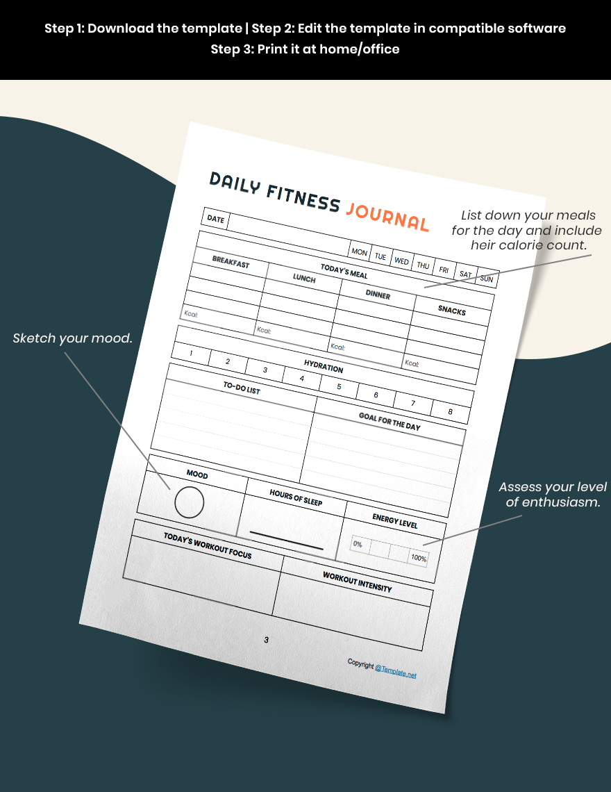 Printable Training Planner Template