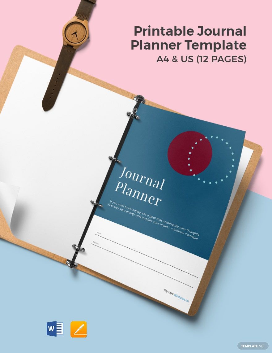 Printable Journal Planner Template
