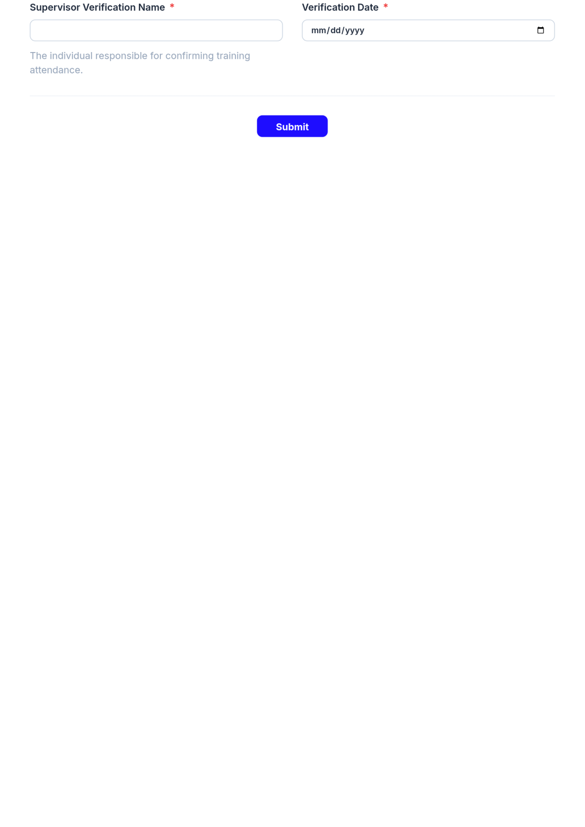 Free Nursing Home Staff Training Verification Form Template & AI Maker