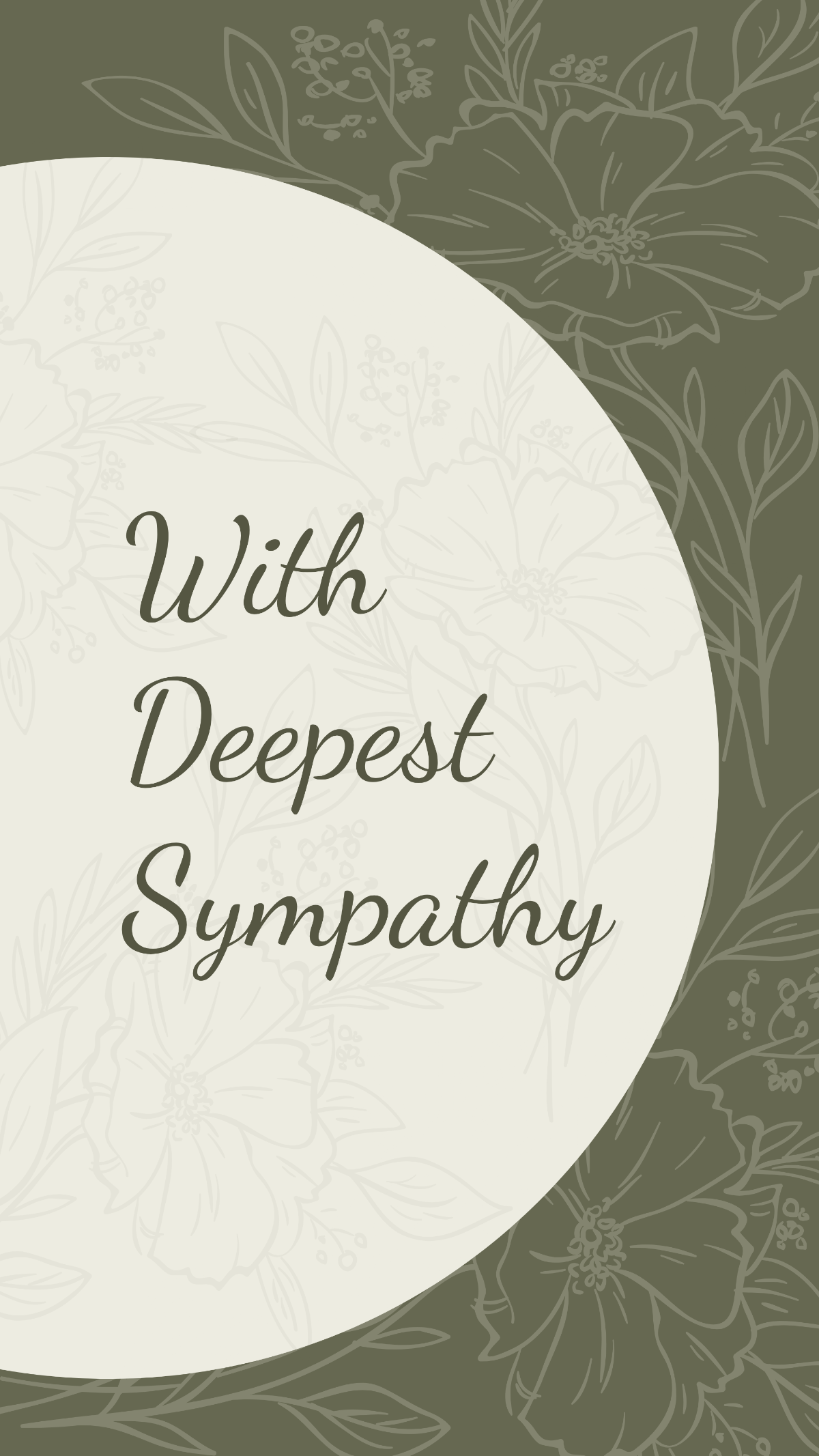 Condolence Sympathy Card Template