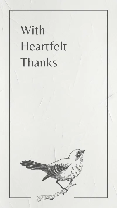 Free Condolence Thank You Card Template to Edit Online