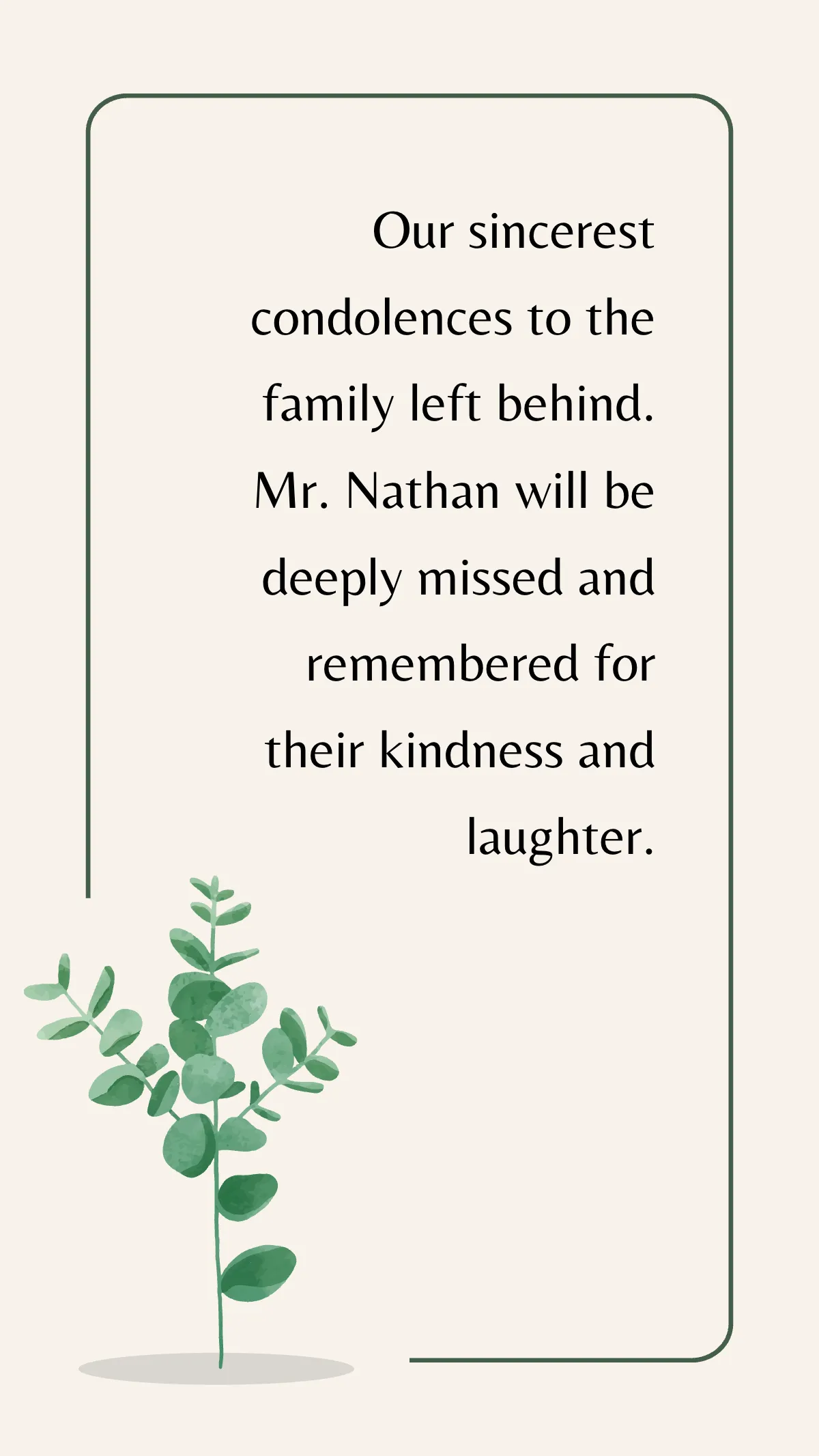 Free Condolence Photocard Template to Edit Online