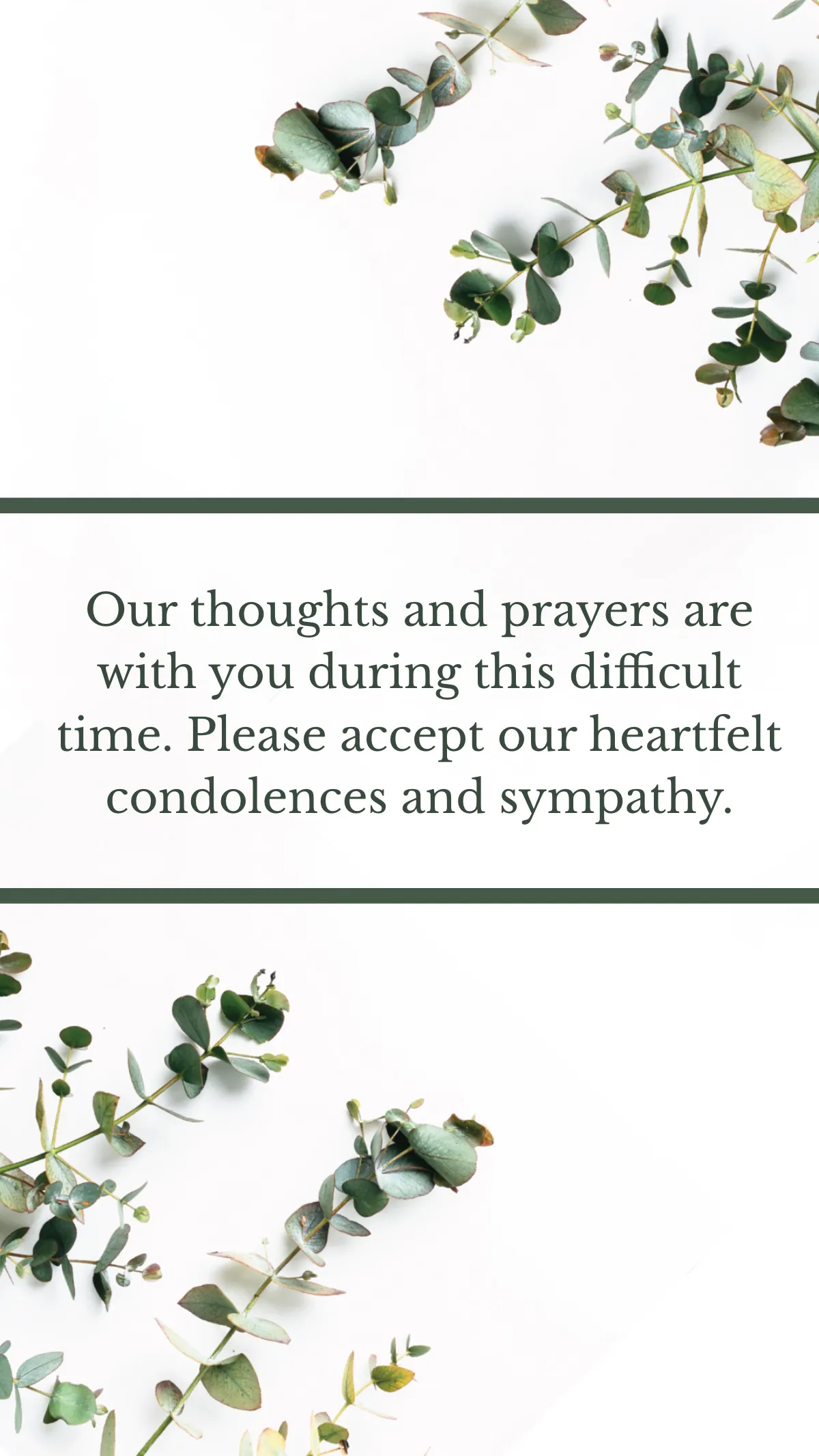 Free Heartfelt Condolences Sympathy Card Template to Edit Online