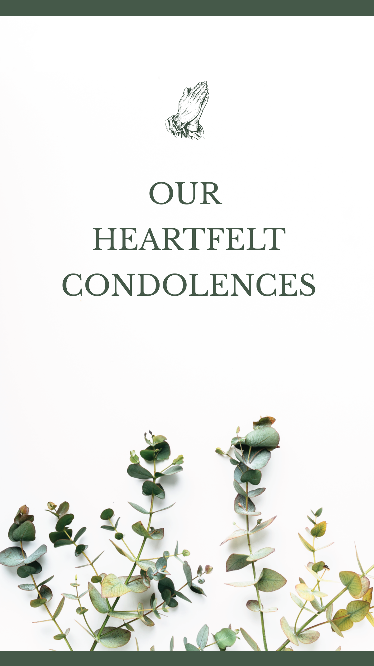 Heartfelt Condolences Sympathy Card Template
