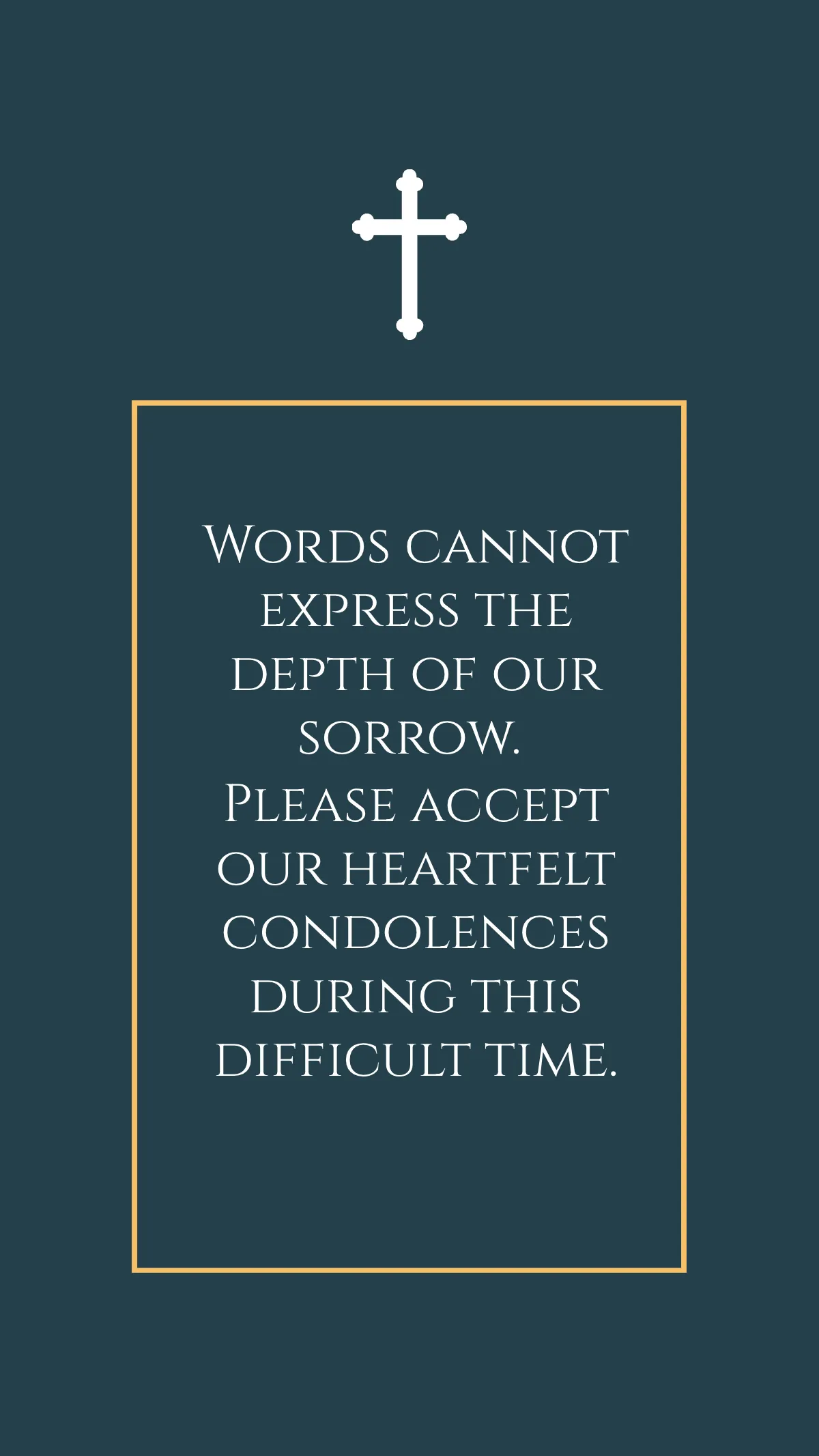 Free Digital Condolence Card Template to Edit Online