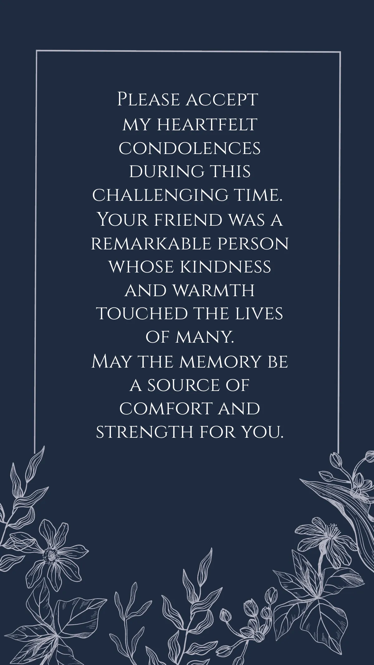 Free Condolence Card For Funeral Guest Template to Edit Online