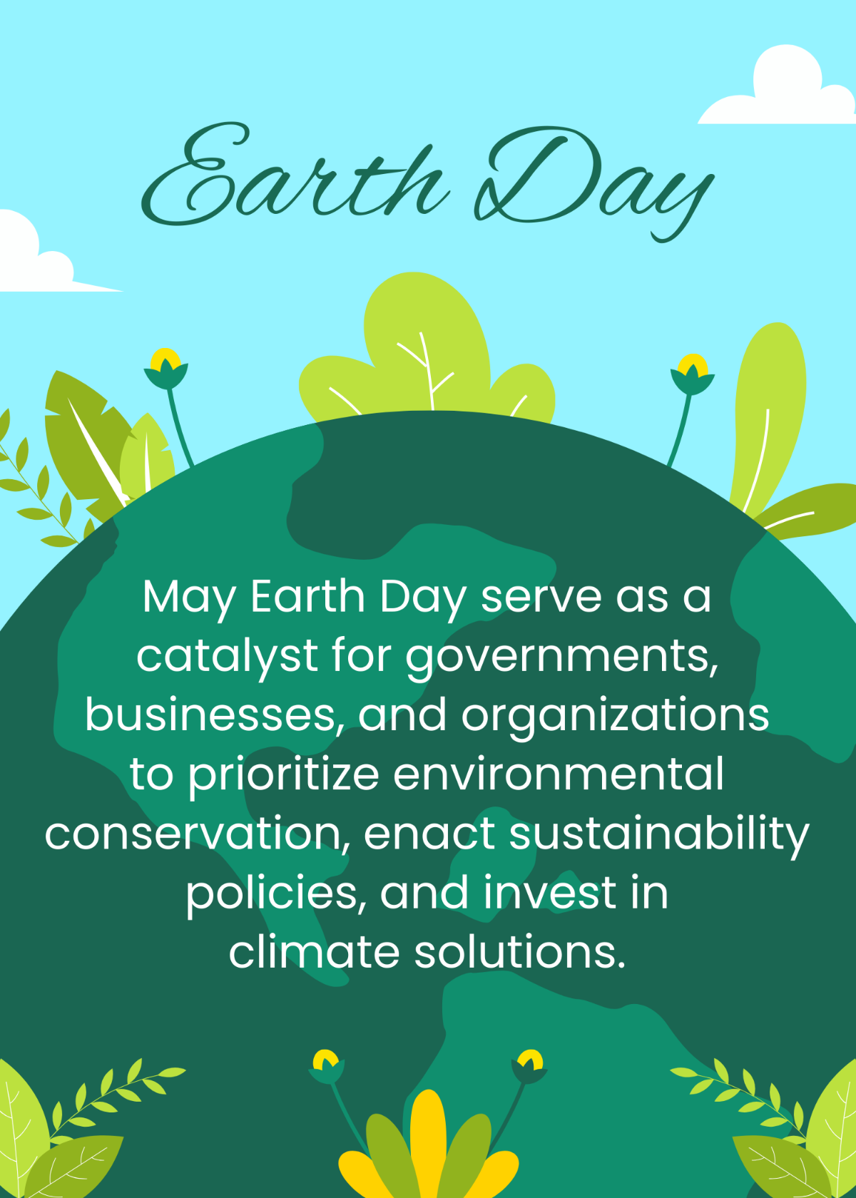 Earth Day Wishes Template
