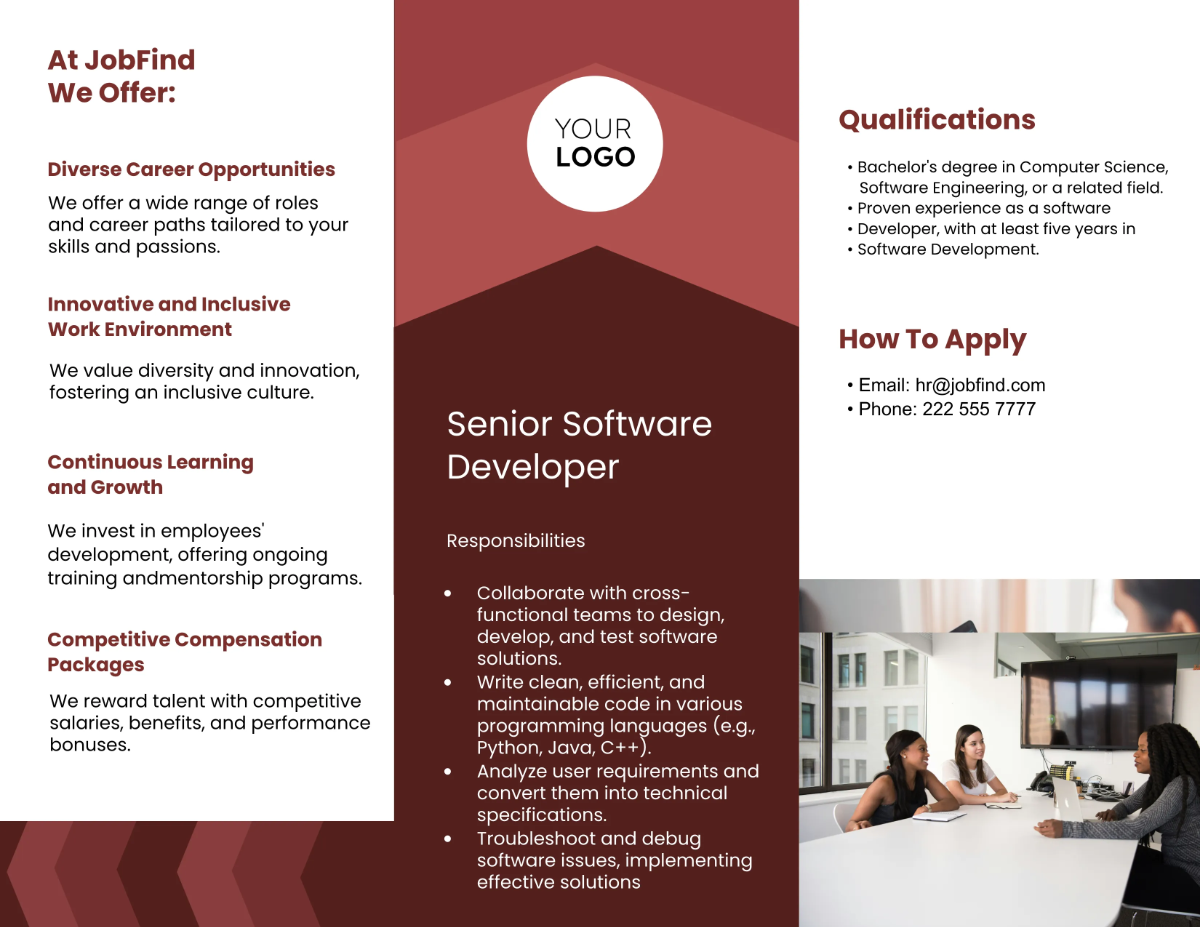 Free Job Brochure Template to Edit Online