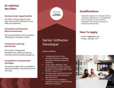 Free Job Brochure to Edit Online