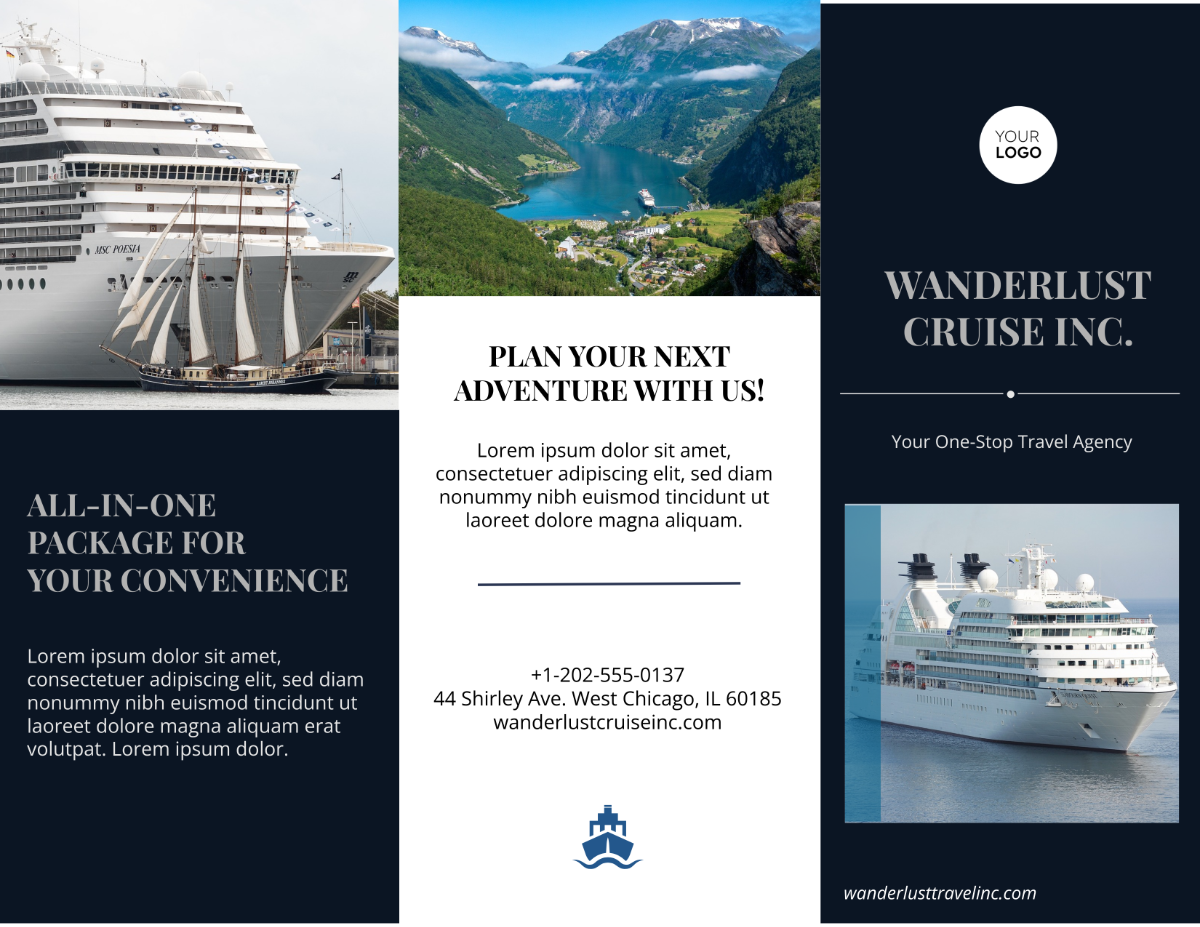 Cruise Travel Brochure