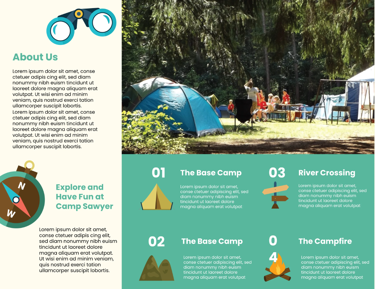 Free Summer Camp Brochure Template to Edit Online