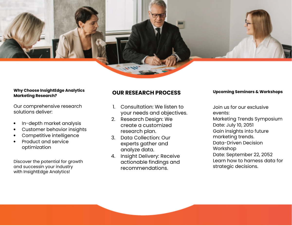 Free Marketing Research Brochure Template to Edit Online