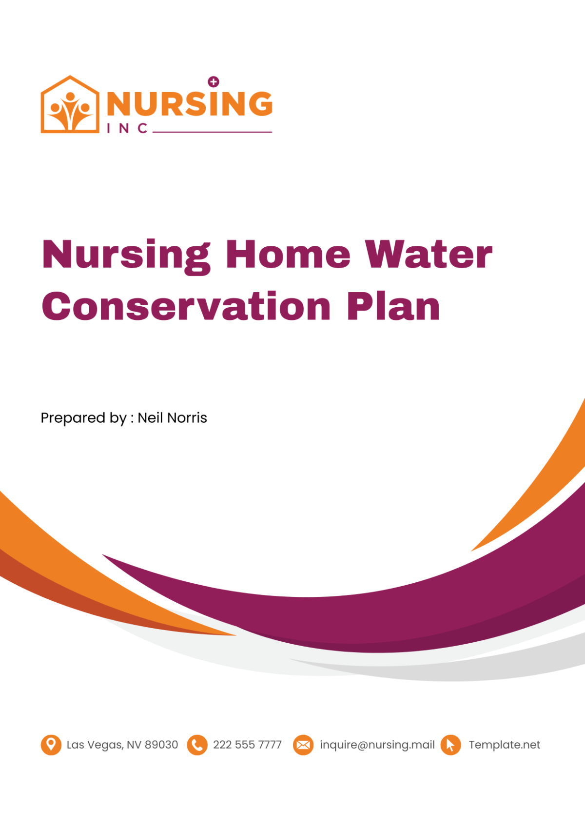 Free Nursing Home Water Conservation Plan Template