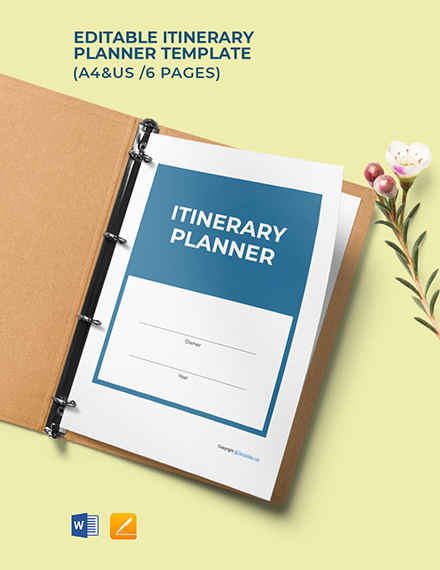 FREE Editable Itinerary Planner - Word | Pages | Google Docs | Template.net
