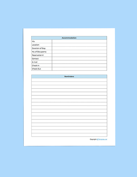 FREE Printable Itinerary Planner - Word | Pages | Google Doc