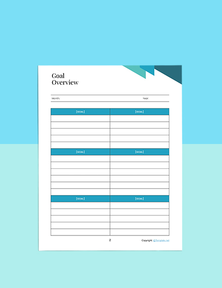 sample goal Planner Sample