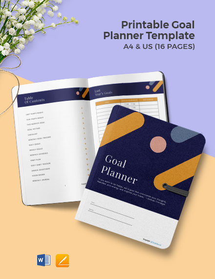 Free Goal Planner Templates Apple Mac Pages Template Net