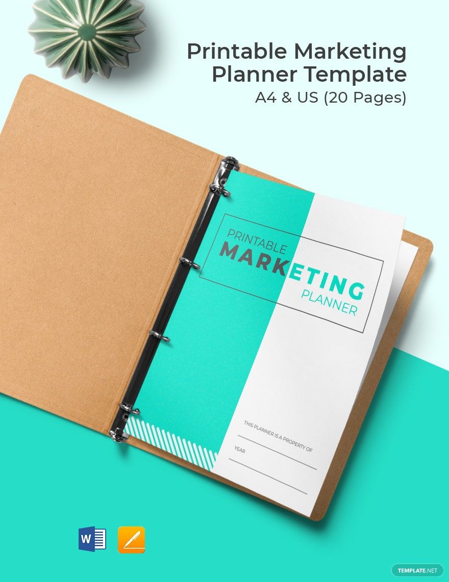 Printable Marketing Planner Template