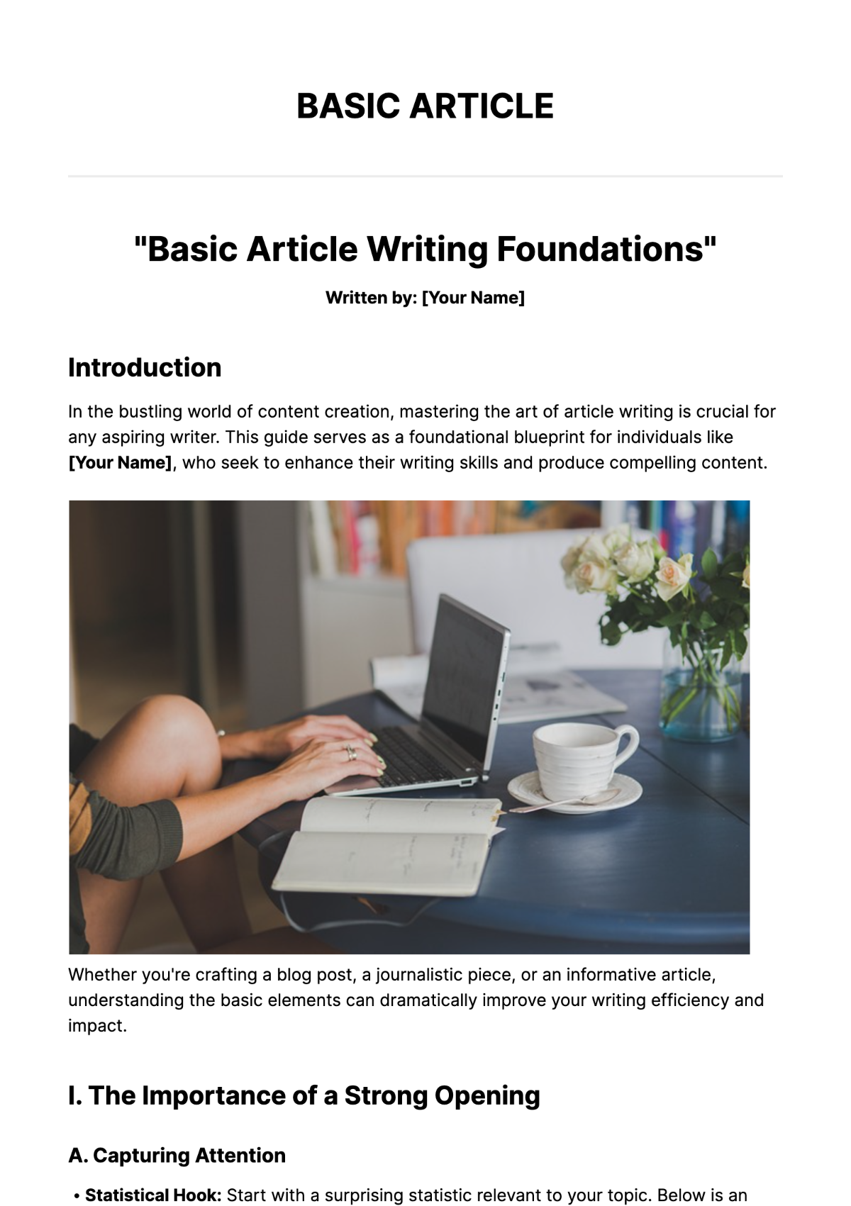Basic Article Template