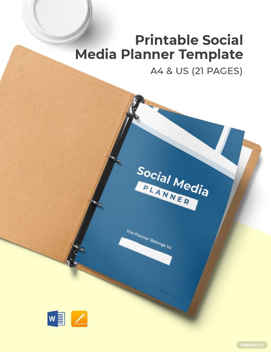Printable Social Media Planner Template