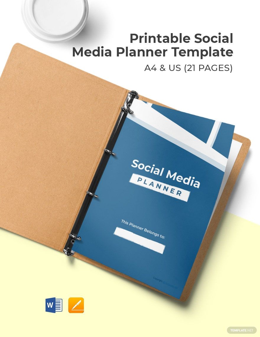 Printable Social Media Planner Template in Word, Google Docs, PDF, Apple Pages