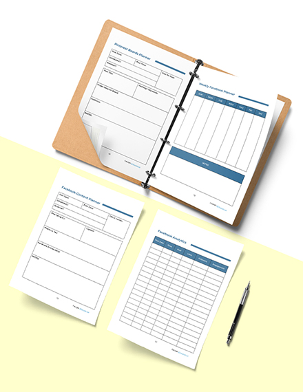 FREE Printable Social Media Planner Template - Word (DOC) | Apple (MAC ...