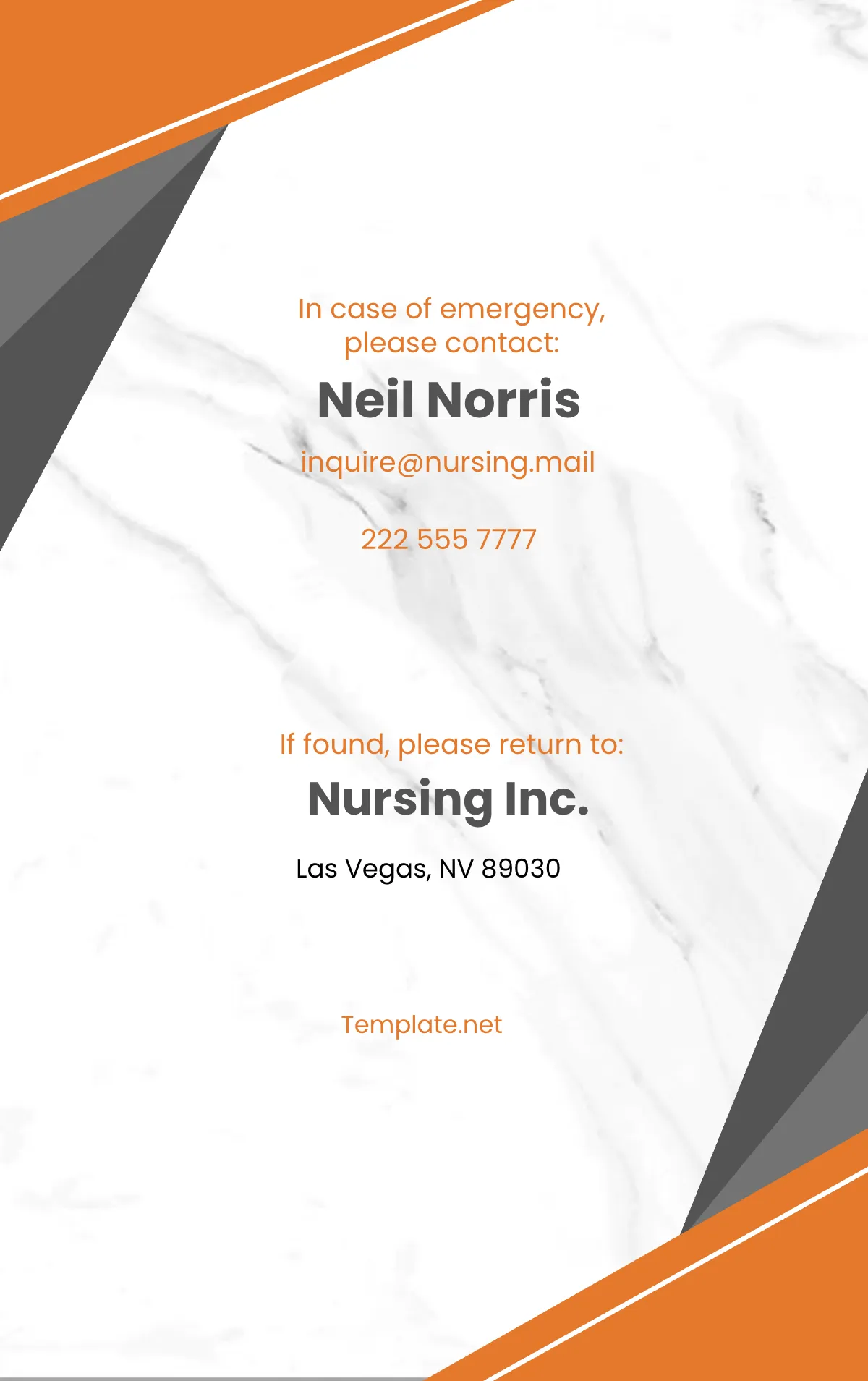 Free Registered Nurse ID Card Template to Edit Online