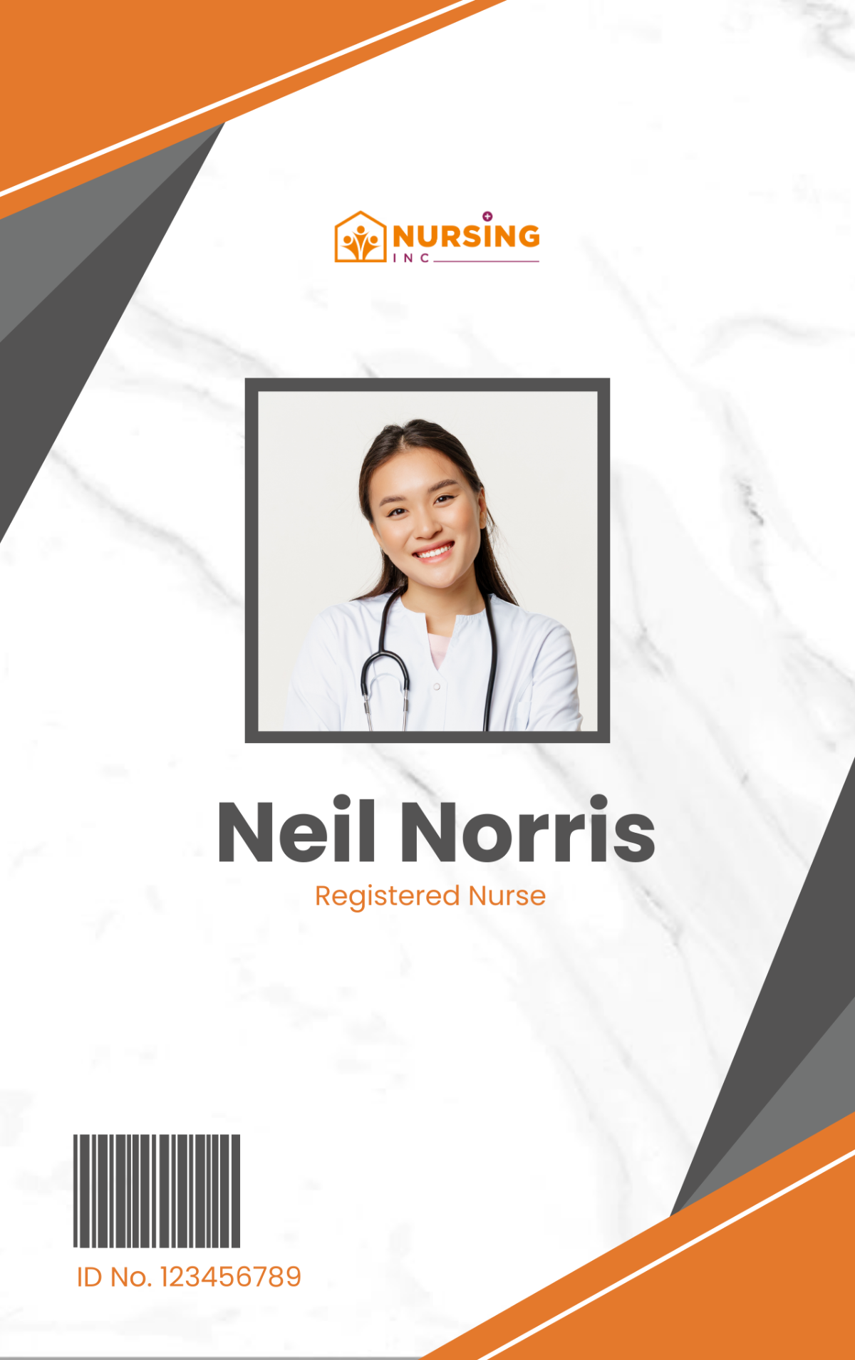 Registered Nurse ID Card Template - Edit Online & Download