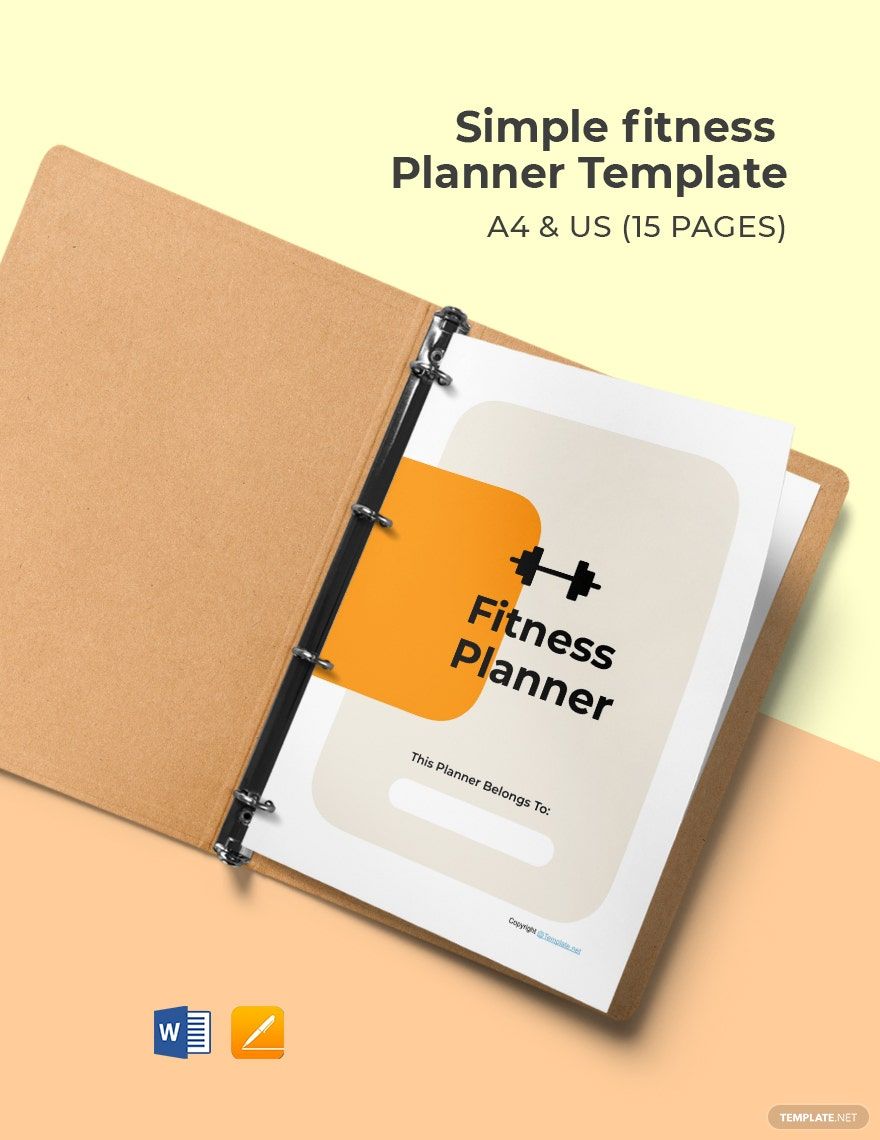 Simple Fitness Planner Template