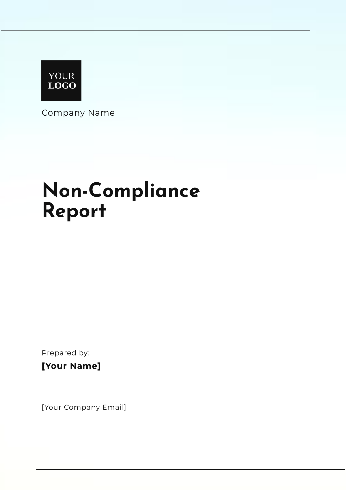 Non-Compliance Report Template - Edit Online & Download