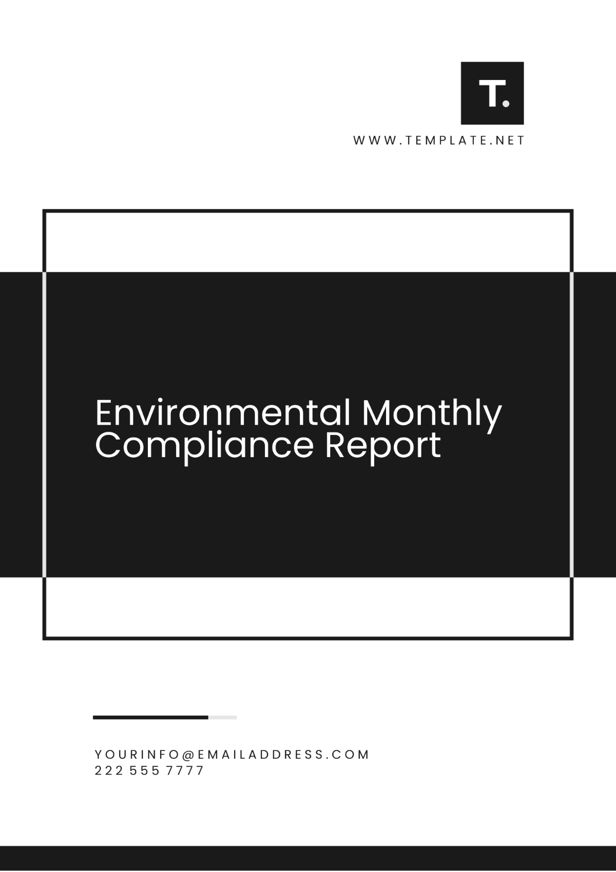 Environmental Monthly Compliance Report Template