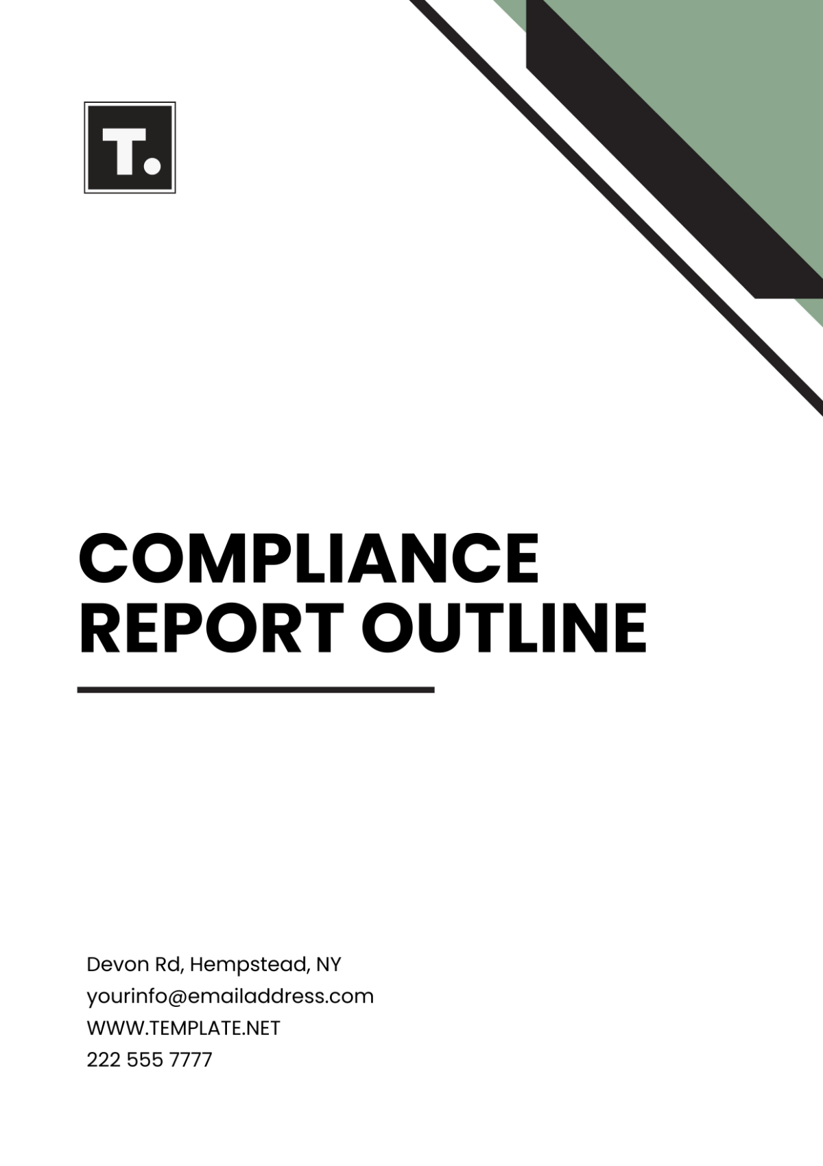 Compliance Report Outline Template