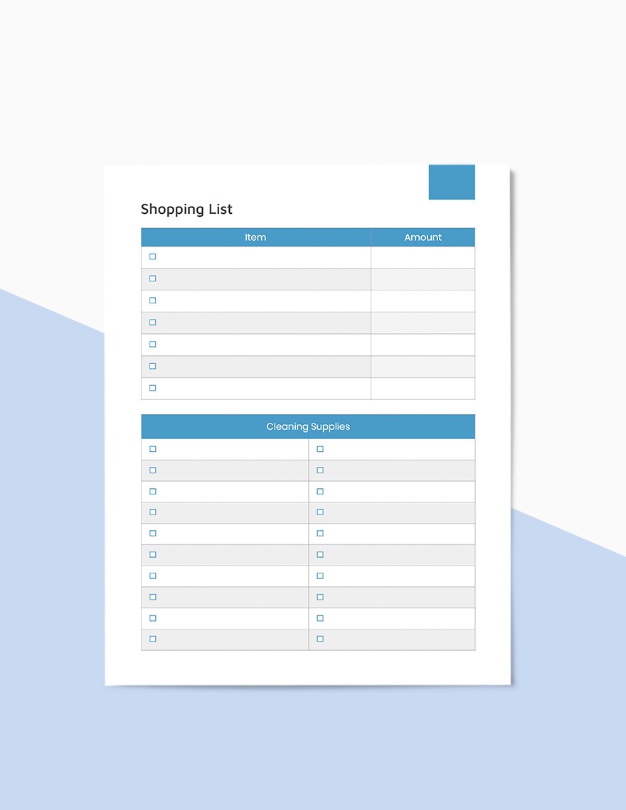 Cleaning Schedule Planner Template