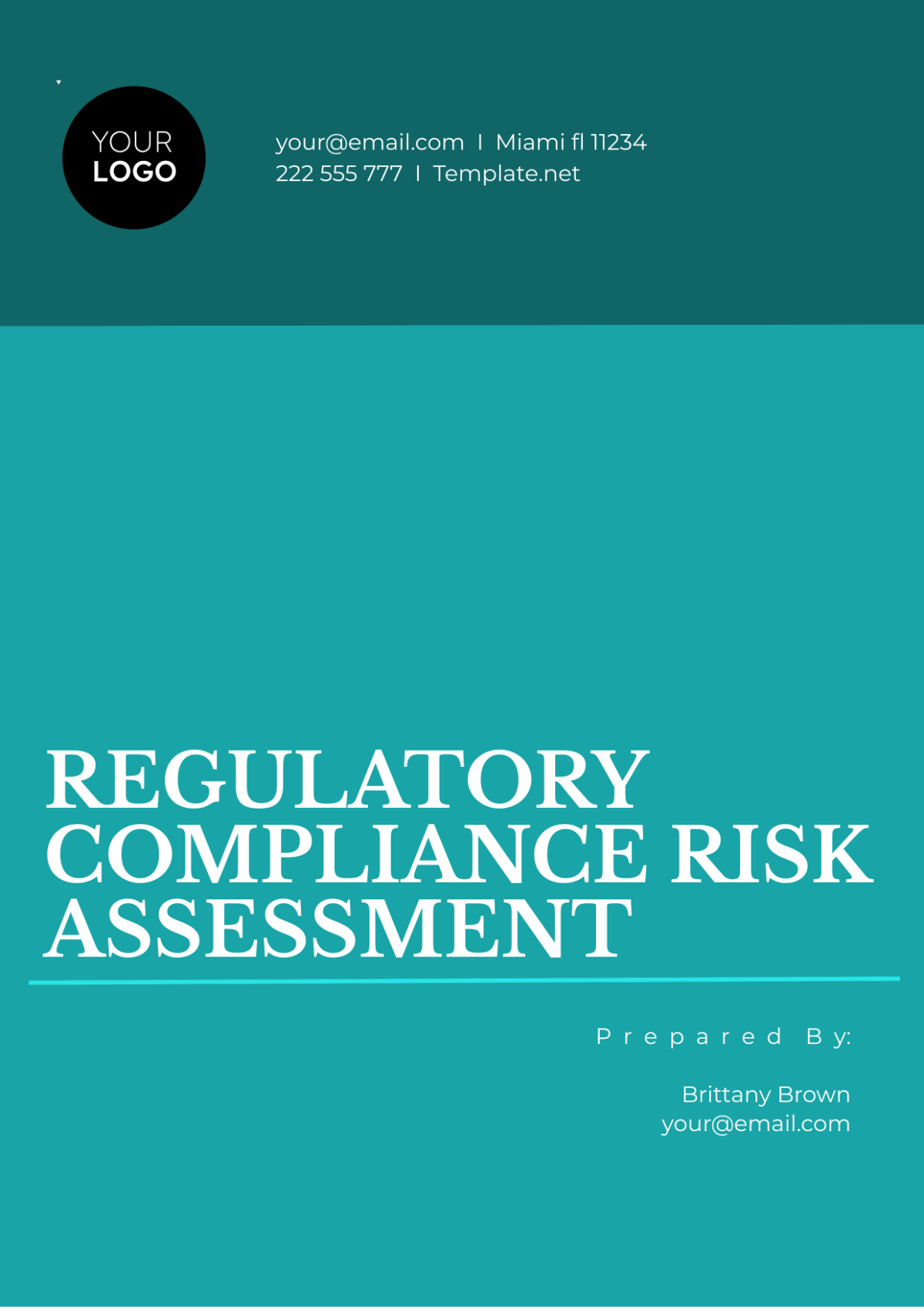 Regulatory Compliance Risk Assessment Template