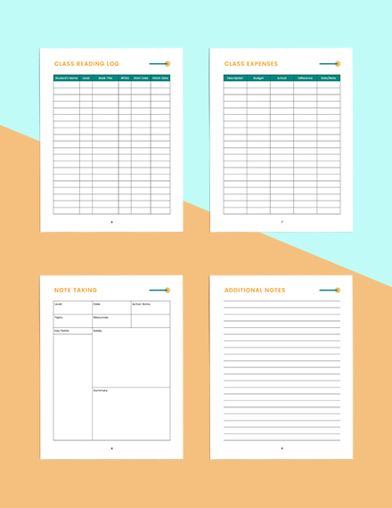 Basic Education Planner Template - Word | Apple Pages