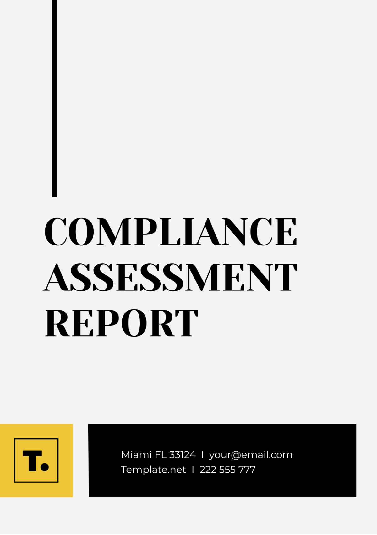 Compliance Assessment Report Template
